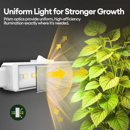 Maygrove Grow Lights for Indoor Plants, Sunlike Full Spectrum 5000K 2FT LED Growing Lamp 60W (4 x 15W), T5 Grow Light Strip for Seed Starting, Vegetables, Linkable, White, 4-Pack - Image 4
