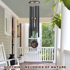 Large 48" Hummingbird Wind Chimes, Vintage Deep Tone Outdoor Decor - Image 6