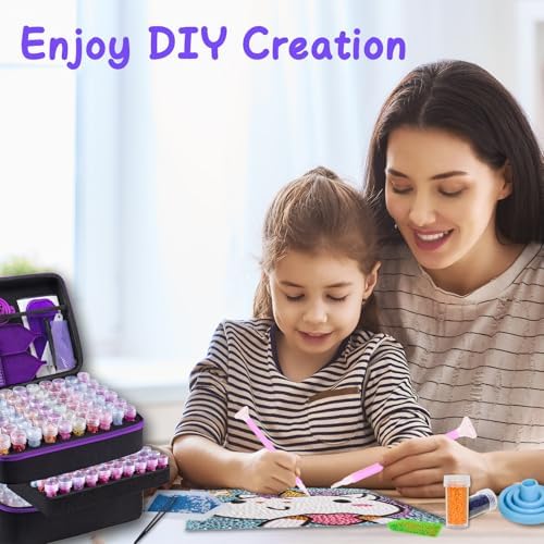 LEIYULY 180 Slots Storage Container for Diamond Art Kits with Diamond Art pens Tools and Portable Bead Storage Boxes - Image 6