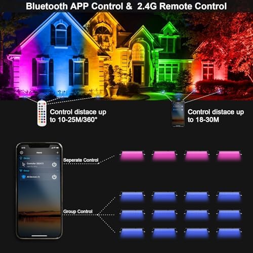50W 2.4G Remote Control RGB Wall Washer Light, RGB Light bar with Remote Control & APP Control, for Birthday Party, Garden Lighting, Wall Display, Hotel, Building, Commercial Lighting - Image 3