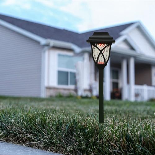 PRETYZOOM 4 Pack Solar Lawn Lights Waterproof LED Pathway Yard Lights - Image 4