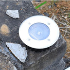 DOITOOL Flat Solar Lights Outdoor Pathway: 4PCS Lights Outdoor Waterproof Solar Ground Lights - Solar Disk Light for Pathway, Yard, Lawn - Image 2