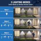 Peasur Solar Outdoor Lights [20 Pack/140LED], 3000K Solar Motion Sensor Outdoor Powered Security Lights 3 Working Modes Waterproof for Outside Garden Yard, White Frame - Image 4