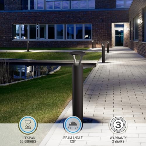 LEONLITE 3CCT LED Bollard Landscape Pathway Light, 43", Open-Top - Image 4