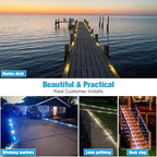 VOLISUN Solar Driveway Dock Deck LED Outdoor Lights 2 Colors Modes 12 Pack - Image 6