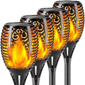Upgraded Solar Torch Lights 4 Pack, 43" 96 LED Waterproof Outdoor Dancing Flames, Auto On/Off Dusk to Dawn Flickering Landscape Lighting for Pathway Yard Patio Garden Decoration. by Fitybow