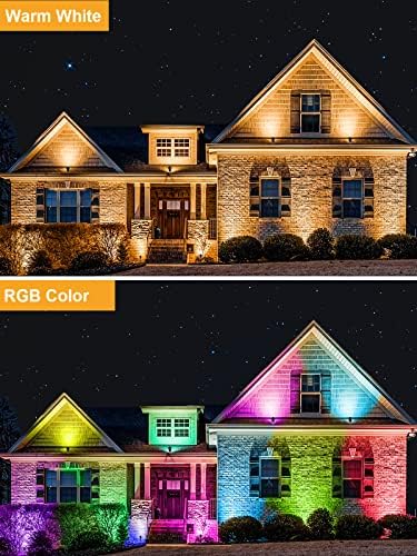 ZUCKEO 10W Christmas Spotlights Outdoor Spot Lights for Yard, LED RGB Color Changing Landscape Lighting Plug in, 120V Waterproof Remote Control Spotlight for House Garden Halloween Decoration(4Pack) - Image 7