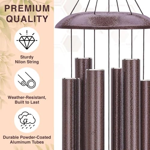 Personalized Wind Chimes Memorial for USA Veteran with Photo - Image 5
