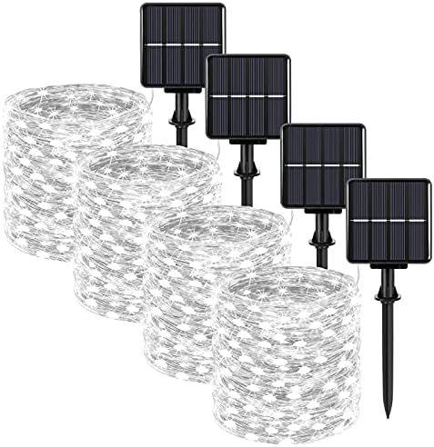 4-Pack Solar Fairy Lights Outdoor, Extra-Long 288FT 800LED String Lights by BringYourBrightFuture