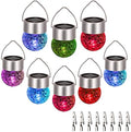 SUNWIND Hanging Solar Ball Lights Outdoor - 8 Pack Auto Color Changing Cracked Glass Decorative Garden Lights Hanging Solar Lanterns for Yard, Patio, Fence, Tree, or Holiday Decoration(Multi-Color) by SUNWIND