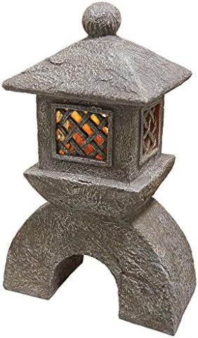 Design Toscano AL958699 Japanese Pagoda Illuminated Lantern Statue: Set of Two,greystone - Image 2