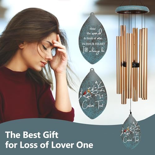 ASTARIN Personalized Sympathy Wind Chimes Deep Tone, 35inch Cardinal Wind Chimes, in Loving Memory of Dad/Mom, Memorial Gifts for Funeral Condolences(Produced in Texas) - Image 2