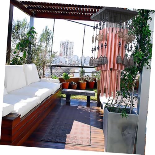 Mikikit 1pc Elegant Bronze Copper Bell Wind Chime for Home and Outdoor Decoration Multi-Tube Design for Patio Garden and Balcony Ornaments - Image 4