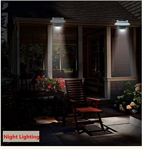 Ulalaza 6Pcs Outdoor Solar Gutter Lights Smart LED Night Light for Yard Driveway Lawn Pathway (White) - Image 5