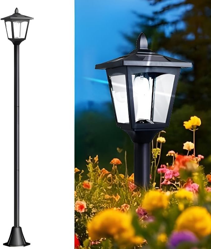 Solar Lamp Post Light Outdoor 67 Inch, Adjustable Waterproof LED Yard Light for Lawn Garden Walkway Driveway Patio by Unknown