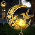 Hummningbird Solar Outdoor Wind Chimes - Unique Moon Hummingbird Design, for Mothers, Grandmothers, Sisters, Friends and Girls on Birthdays, Christmas, Thanksgiving and Mother's Day by JOBOSI