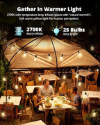 Outdoor String Lights 50FT, Patio Lights Outdoor Waterproof with 27 Bulbs - Image 4