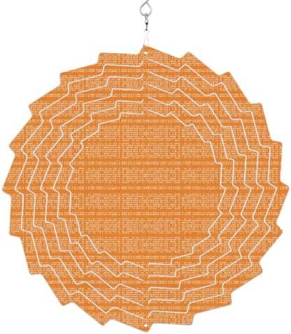10 Inch Orange Wind Spinner for Yard and Garden, Modern Geometric Abstract Art Aesthetics Hanging Ornaments Outdoor 3D Kinetic Wind Sculpture Spinners Indoor Outdoor Patio Décor Ornaments Gift by Unknown