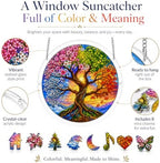 Acrylic Jigsaw Puzzle Suncatcher - 7/8/9 in Sun Catcher Puzzle Garden Decoration, DIY Sun Catcher Kit Home Decor for Window Garden Hanging, Gift for Women, Mom, Friends (Tree of Life, 9 in) - Image 3