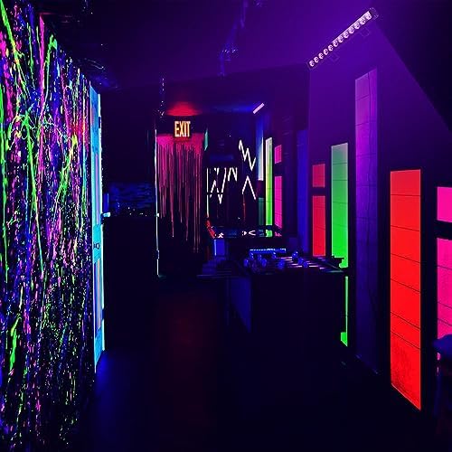 2 Pack 300W Black Lights, LED Blacklight Flood Light with Plug, IP66 Waterproof Black Flood Light Neon Glow for Party, Halloween, Fluorescent Poster, Body Paint - Image 2