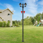 Outdoor Lamp Post,9.84FT Galvanized Steel Light Post,Street Light Pole - Image 2