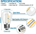 25 Pack 2W S14 LED Glass Bulbs for Outdoor String Lights Replace - Image 4