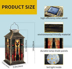 Solar Lantern Mid Century Stained Glass Outdoor Waterproof Garden Hanging Lantern Solar Powered Lighting Outside Solar Light for Patio Yard Camping, Gifts for Women Mom - Image 2