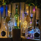 Upgraded 12 Pack Diamond Solar Wine Bottle Lights, 20 LEDs Waterproof Copper Light, Bottle Light Fairy Cork String Lights for Yard Patio Decor, DIY Birthday Gift for Mom Grandma Friend(3 Colors) - Image 2