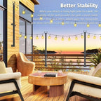 Beizelte 8 Pack 5Ft String Light Poles,Outside String Lights,Outdoor Light Poles,Metal Poles Stand for Patio,Backyard,Deck - Image 4