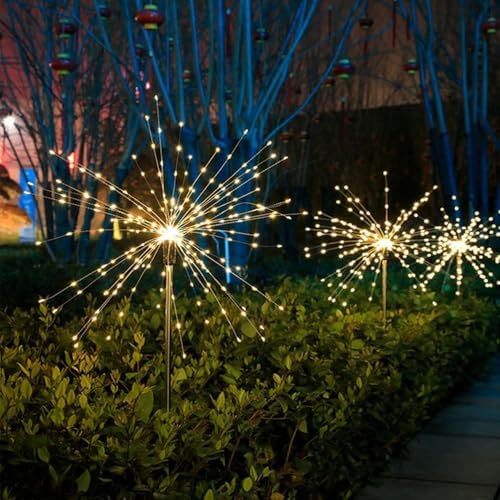 6 Pack Solar Lights (Firework Light 600 LED Warm White) - Image 7