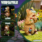 Funny Garden Gnomes Decorations for Yard Statue with Solar Lights - Image 5