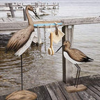 Bird Yard Garden Stake Decorative Crane Yard Stake, Crane Garden Decor Wood Yard Art Decor Outdoor Garden Decoration for Patio Porch Lawn Pathway Backyard (L) - Image 4