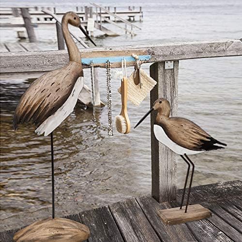 Attraction Design Bird Yard Garden Stake Decorative Crane Yard Stake, Crane Garden Decor Wood Yard Art Decor Outdoor Garden Decoration for Patio Porch Lawn Pathway Backyard (S & L) - Image 2