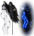 Solar Grim Reaper Skeleton Garden Light for Outdoor Halloween Decorations by AUOBAG