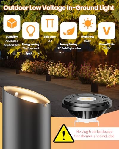 Cheopha PAR36 Led Landscape Well Light Low Voltage 10W Warm White 1pc - Image 2
