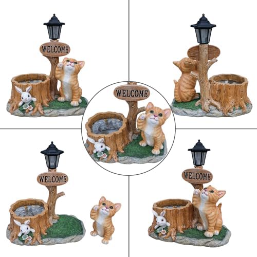 Orange Cat Statue Garden Planter Pot - Image 6