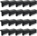 Solar Outdoor Fence Step Lights, 20pcs Black IP44 LED Outdoor Stair Lights, 1000mAh, Suitable for Courtyards, Decks, Steps, Walkways, and Lawn Paths by GTQPS