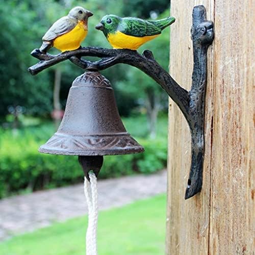 Cast Iron Doorbell Wall Bell Indoor Outdoor Din Cast Iron Doorbell Siskin Dinner Bells Wall Bell Hanging Bell Front Door Decorative Doorbell - Image 2