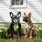 Dog Metal Garden Stake - Weatherproof Dog Silhouette Yard Art, Decorative Outdoor Sign for Lawn & Patio, Heartfelt Gift for Soft French Bulldog Lovers(Jump,14") - Image 3