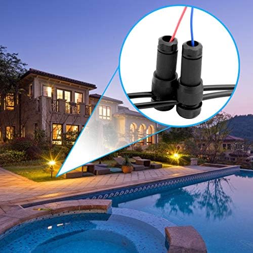 iCreating 100Pack Low Voltage Wire Connector, Landscape Lighting Connectors Waterproof for 12/2 14/2 Gauge Cable Low Voltage Connector for Outdoor Path Lights Spotlights In-Ground Lights - Image 6