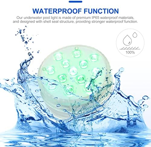 2 Sets Led Garden Driving Aquariums Remote Underwater Lights White Base Pool with Aquarium Fountain Ornament Decoration Submersible Pond Bathtub Hot Magnets Remoter(Colorfulx2pcs,7X3CMx2pcs) - Image 7