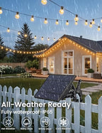 Brightever G40 Solar String Lights Outdoor with Remote, 200FT 72+2 LED Shatterproof Bulbs, Dimmable & Timable, 3 Lighting Modes, Waterproof Solar Power Outdoor Lights for Patio, Market, Wedding - Image 4