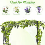 Garden Arch Trellis100.4 L×85.4" H Sturdy & Rustproof Flat Top Garden Arch - Image 5