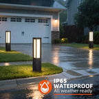 32" Solar Pathway Light, 3000K Bollard Lights Outdoor, IP65 Waterproof - Image 4