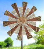 Regal Art & Gift Wind Spinner, Outdoor Metal Kinetic Yard Art with Stake - Image 3