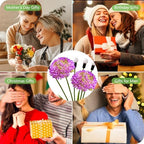 Solar Lights Outdoor Waterproof, 2 Pack Purple Solar Firefly Swaying Lights with Flowers, Flower Light Garden Decor for Outside Yard Patio Halloween for Women Grandma - Image 7