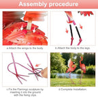 Garden Statues Large Metal Flamingo Sculptures, Set of 2 Red - Image 4
