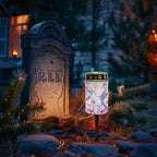 Poceacles Solar Lights Outdoor Waterproof Cemetery Solar Outdoor Candle Grave Solar Decoration Solar Votive Candles Blessed Candles for Loss of Loves One, Hummingbird Flower Blue, Pack of 4 - Image 2