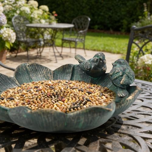 Decorative Bird Baths for Outdoor Bronze Bird Water Feeder Birdbath Bowl - Image 3