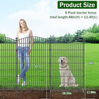 No Dig Decorative Garden Fence 10 Panels, 48 in (H) x 22.6 ft (L), Dog Fence Outdoor for Yard, Rustproof Metal Animal Barrier Ground Stakes Fencing for Garden, Patio, Flower Bed - Image 2